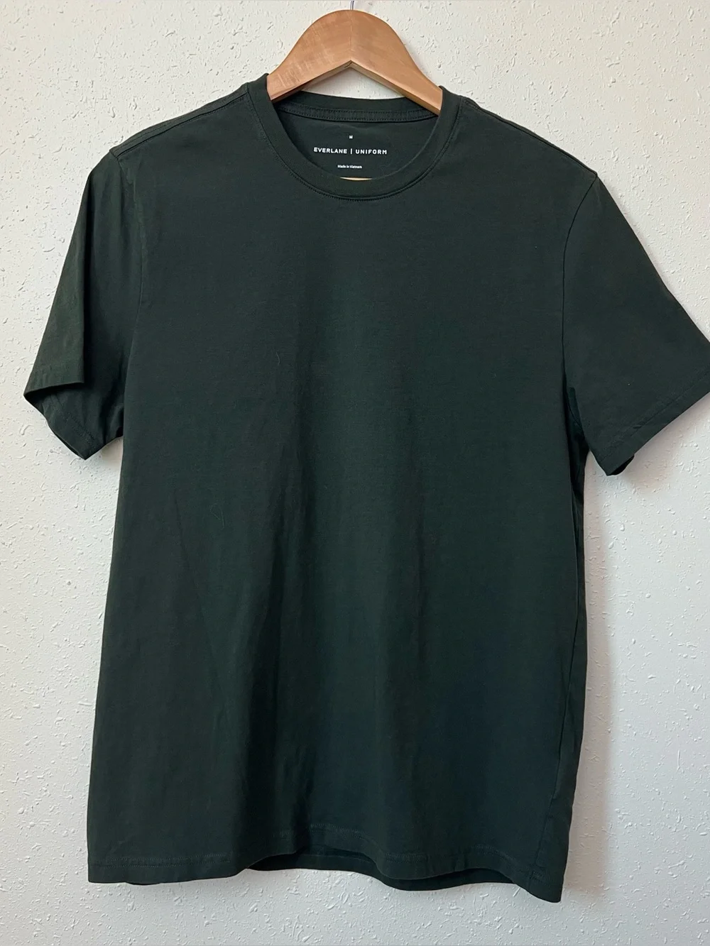 NWOT Everlane THE ESSENTIAL ORGANIC CREW in Dark Green Size M - Picture 3 of 11